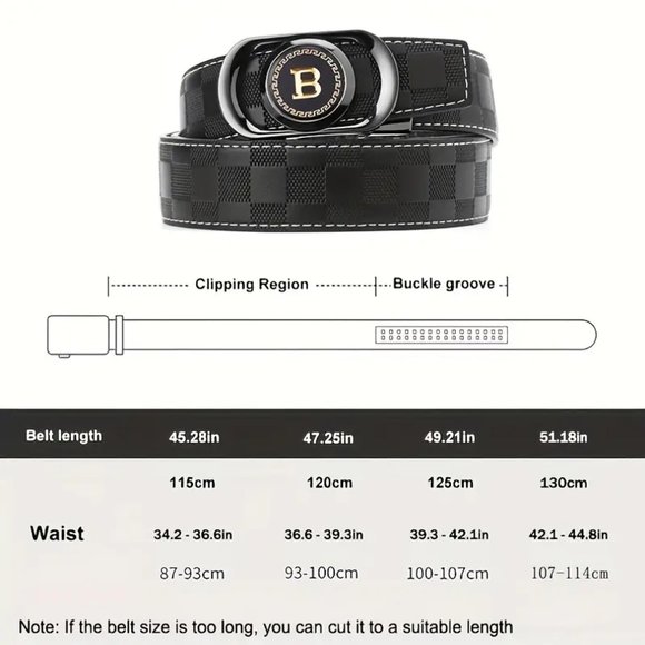 The Checkerboard Leather Belt: A Stylish and Practical Accessory for Men - Picture 6 of 7